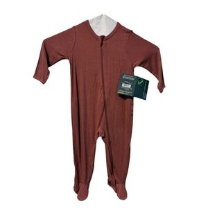 Modern Moments by Gerber Baby Ribbed Footed Sleeper Dark Rose 6-9M NWT